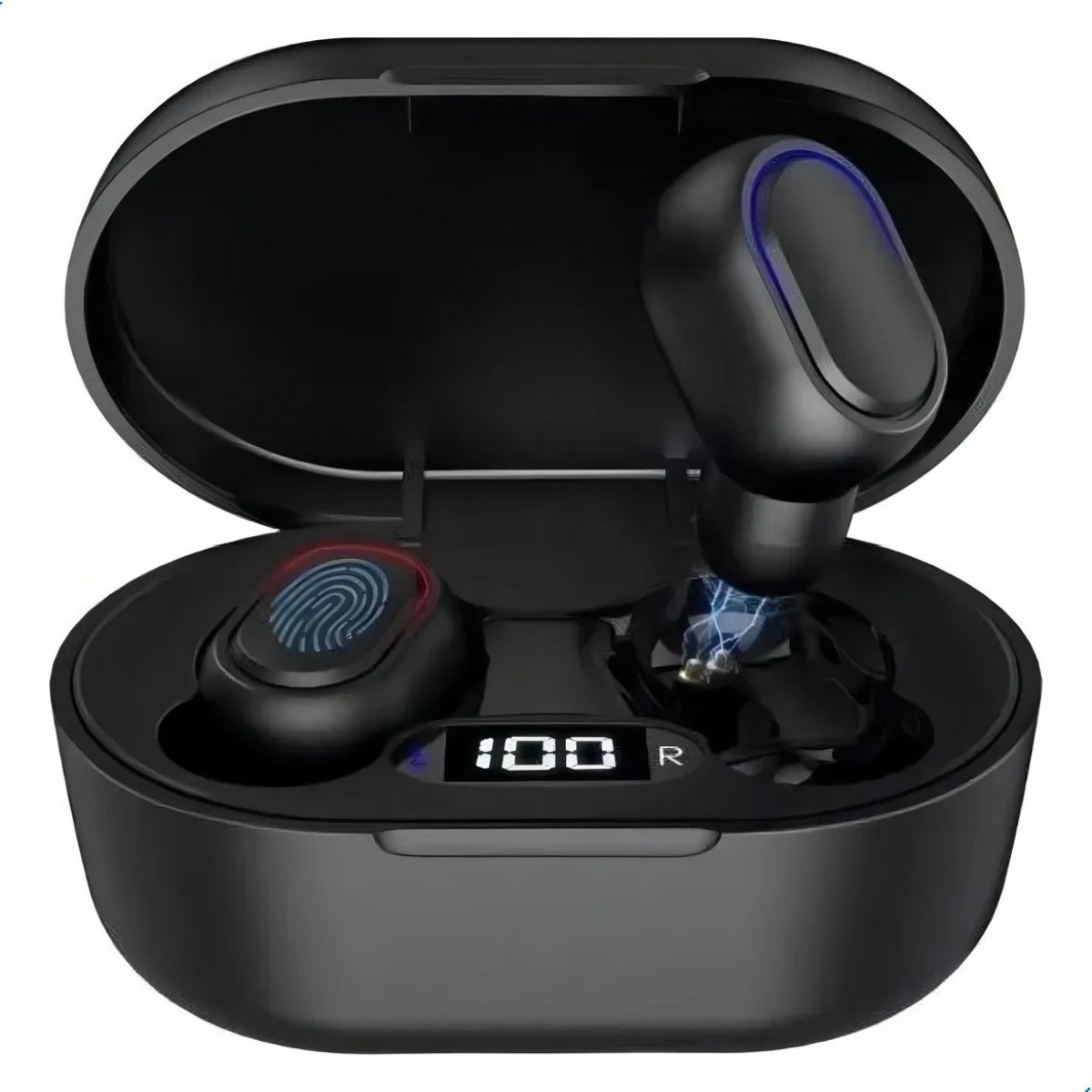 Fone De Ouvido Sem Fio Bluetooth Tws A8s Com Display 1hora Cor:preto