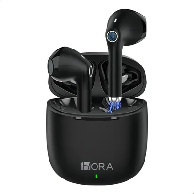 Fone De Ouvido Sem Fio Bluetooth 5.3 Grave 1hora Tws  Usb C Cor:preto