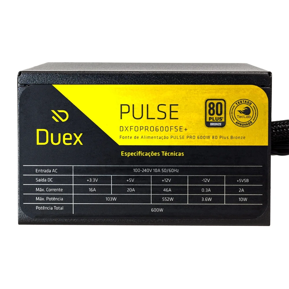 Imagem 4 de 5 do produto Fonte Duex Multi Pro 600w 80plus Bronze