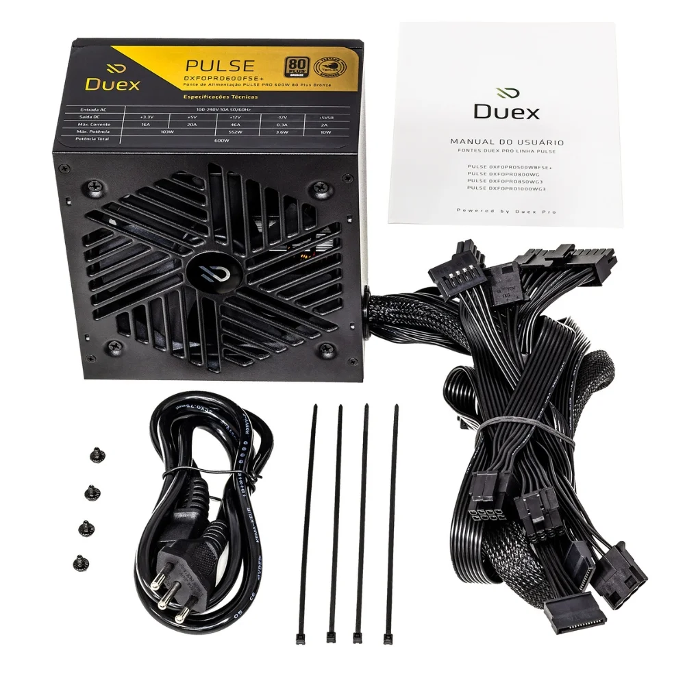 Imagem 5 de 5 do produto Fonte Duex Multi Pro 600w 80plus Bronze