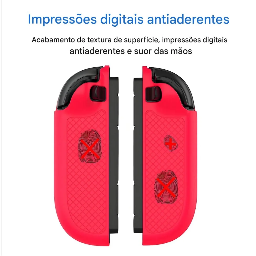 Imagem 3 de 5 do produto Capa Preta Case Joycon 2 Antiaderente Nintendo Switch 2 Silicone Proteçao
