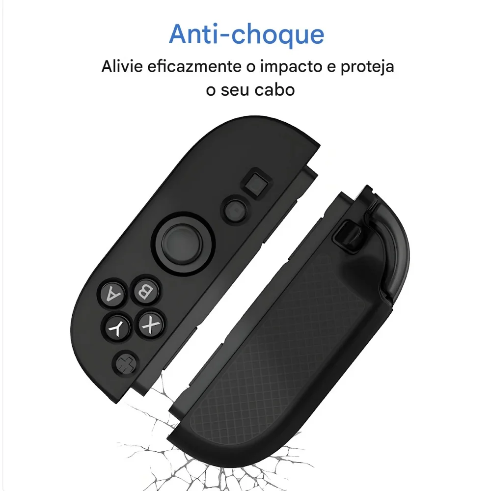 Imagem 5 de 5 do produto Capa Preta Case Joycon 2 Antiaderente Nintendo Switch 2 Silicone Proteçao
