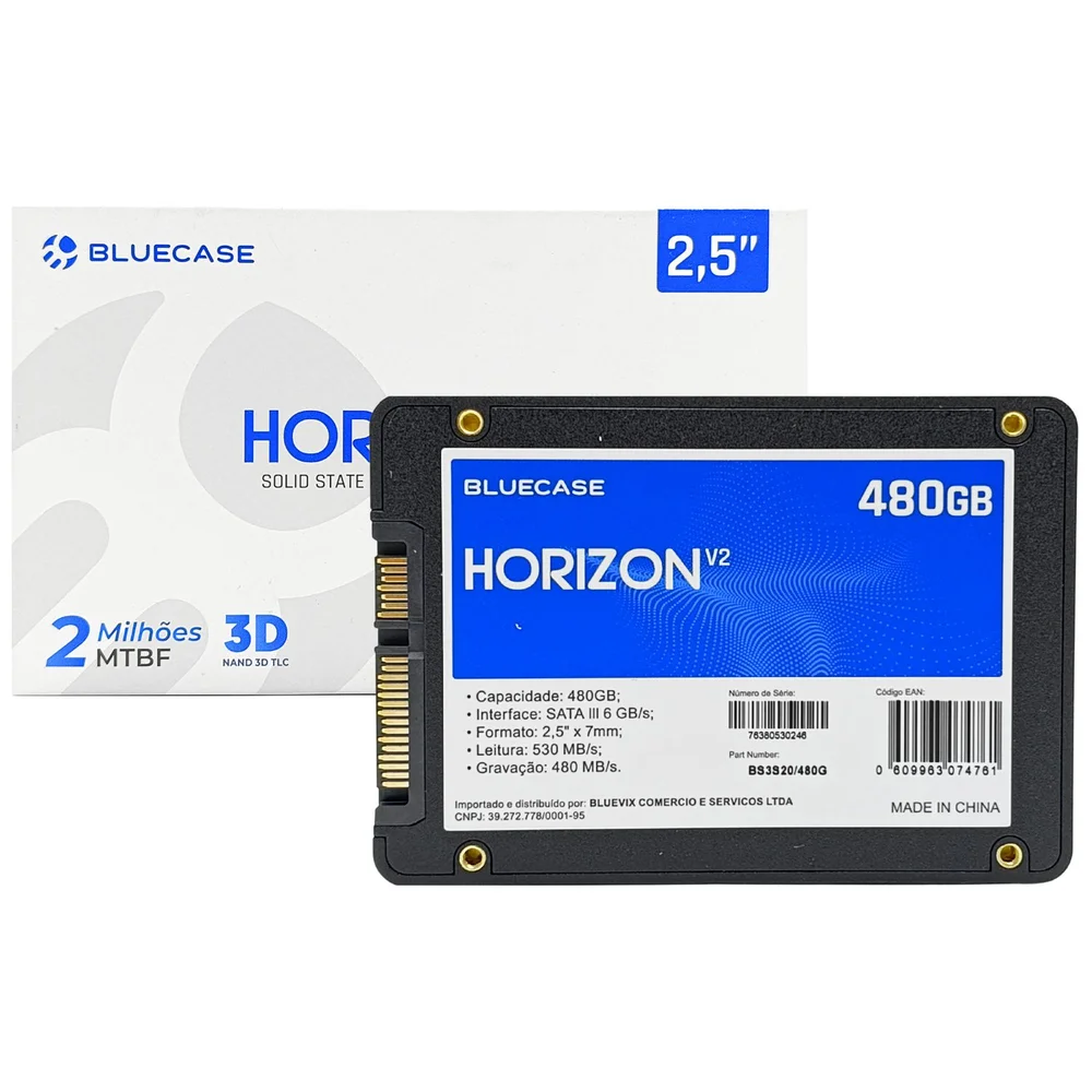 SSD 25 Horizon V2 SATA 6 480gb Bluecase