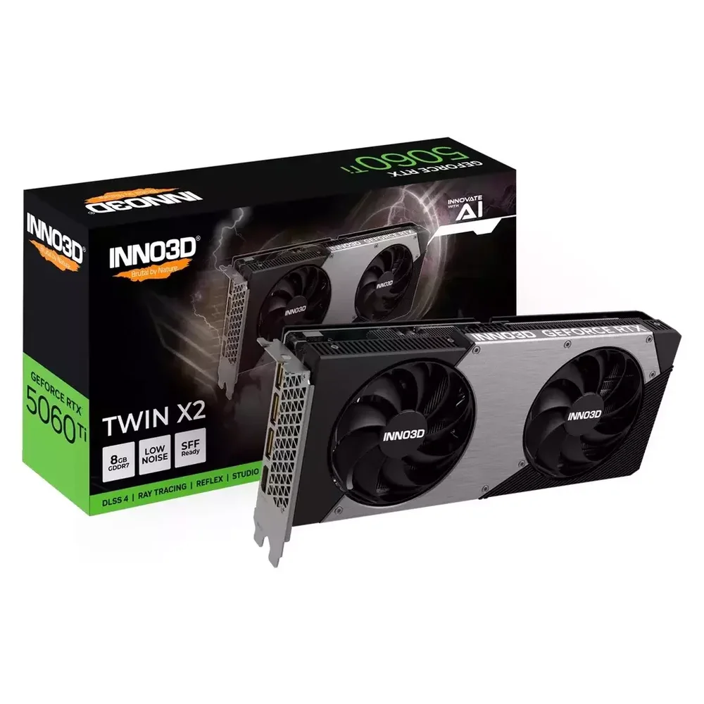 Imagem 4 de 5 do produto Placa De Vídeo Inno3d Geforce RTX 5060 Ti Twin X2, 8GB,gddr7.