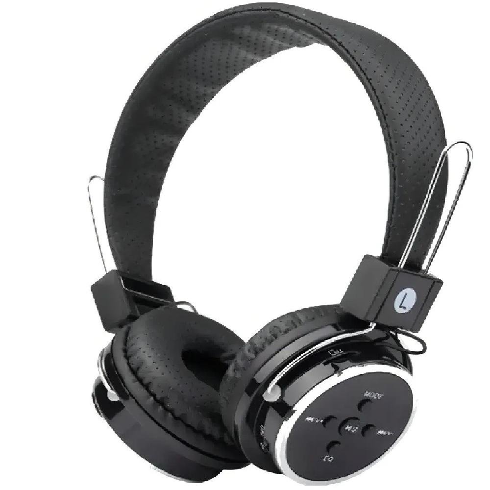 Fone De Ouvido Bluetooth Micro Sd Mp3 Rádio Fm Player - Preto