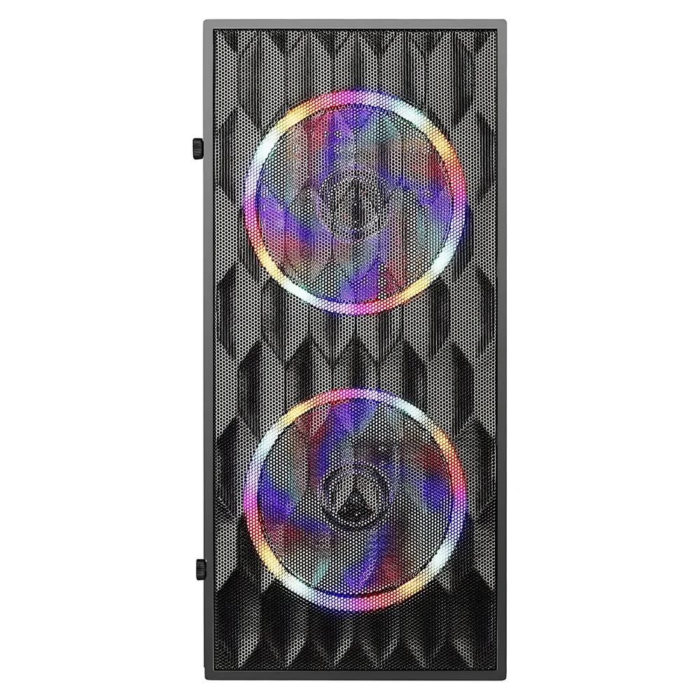 Imagem 4 de 5 do produto Gabinete Gamer Preto Mini Tower Com 2 Fans Rainbow RGB 120mm - Bluecase