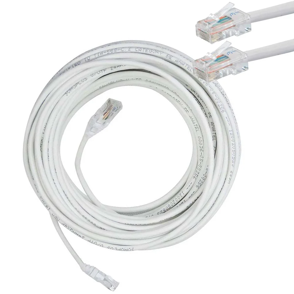 Cabo De Rede Anatel Furukawa Montado 10 Metros Cat5e Branco Cabo De Rede Anatel Furukawa Montado 10 Metros Cat5e Branco
