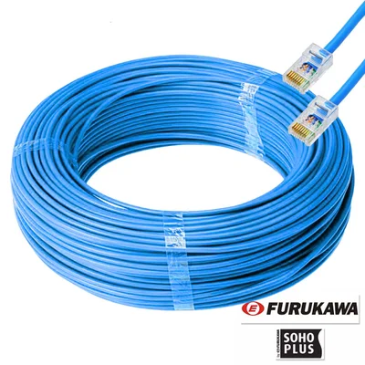 Cabo De Rede Anatel Furukawa Montado 70 Metros Cat5e Azul — foto 2