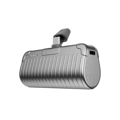 Powerbank Pd 4800mah Type C Plug In P86 Da Rock Cor Cinza