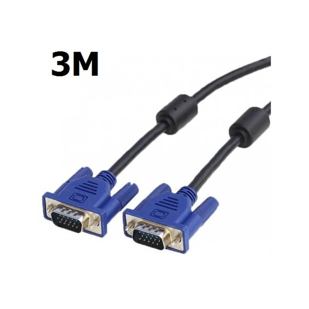 Imagem 2 de 3 do produto Cabo Vga Para Monitor Projetor De 3 Metros Blindado Qualidade