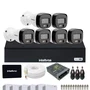 Kit 6 Câmeras Intelbras Vhd 3220 B Full Color Com Áudio  Dvr Mhdx 1108-c Com SSD 512gb.