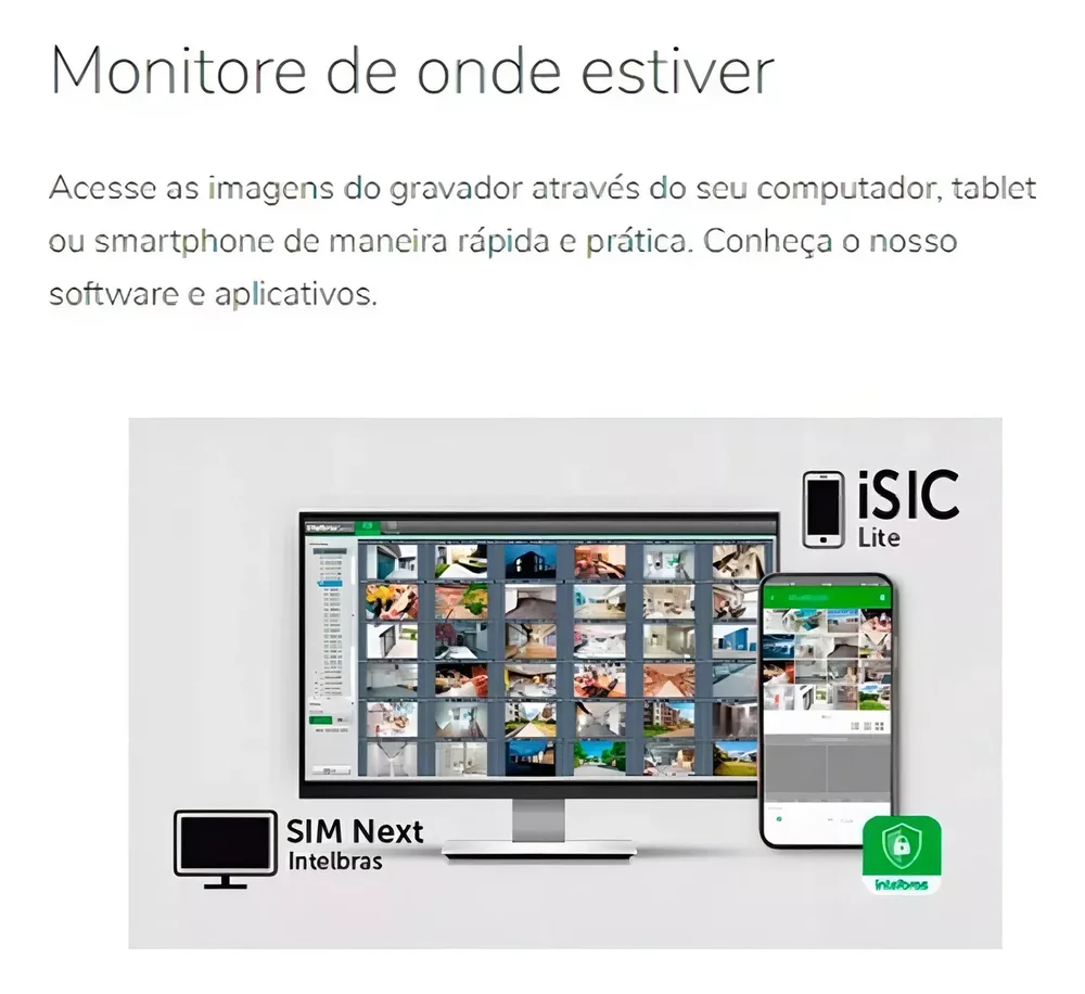 Kit 6 Câmeras Intelbras Vhd 3220 B Full Color Com Áudio  Dvr Mhdx 1108-c Com SSD 512gb.