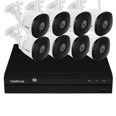 Kit 8 Câmeras Intelbras Im5 Full Hd Nvd 1408 Intelbras Sem Hd.