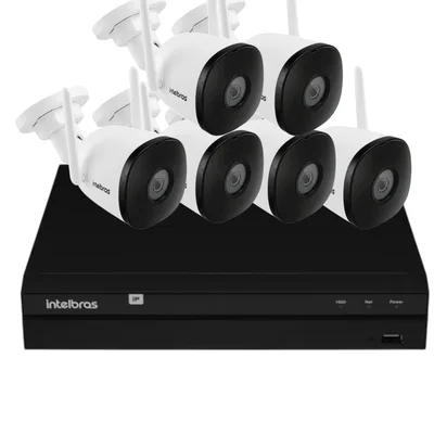 Kit 6 Câmeras Intelbras Im5 Full Hd Nvd 1408 Intelbras Sem Hd.