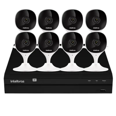 Kit 8 Câmeras Intelbras Imx-c Full Hd Nvd  1408 Intelbras Sem  Hd.