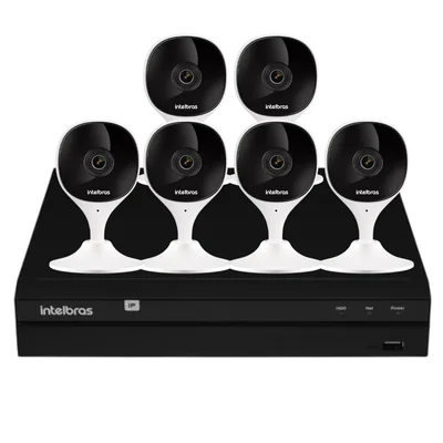 Kit 6 Câmeras Intelbras Imx-c Full Hd Nvd  1408 Intelbras Sem Hd.