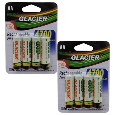 Pilha Recarregável Aa 4700 Mah - Com 8 Unidades