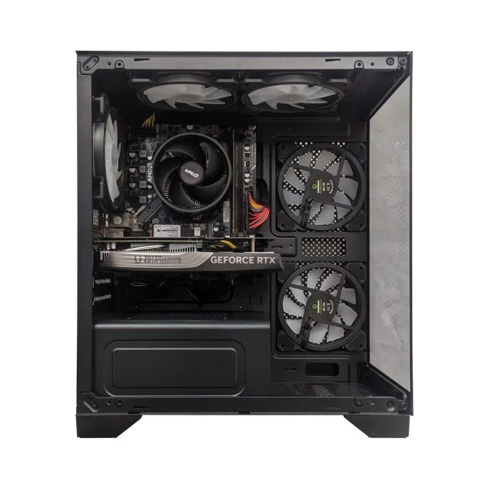 Computador Gamer Stream Amd Aq 1016 Tc Dual Channel Amd Ryzen 5 4500 Geforce RTX 4060 16gb Ddr4 512gb SSD C/5 Fans Linux - view 2