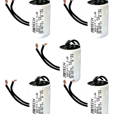 Kit 5pçs Capacitor De Partida Acv15uf 250v Portão Eletrônico