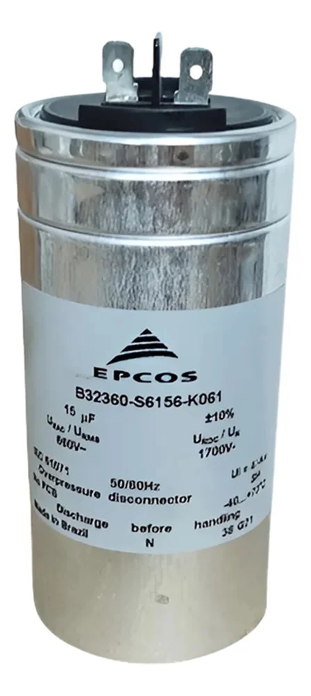 Imagem 3 de 5 do produto Kit 2pçs Capacitor Eletrolítico Epcos 15uf 660v B32360