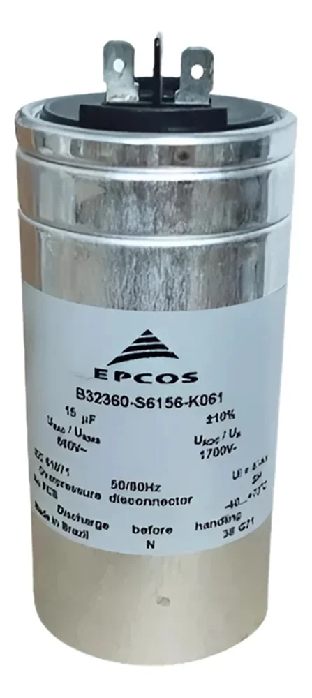 Imagem 4 de 5 do produto Kit 2pçs Capacitor Eletrolítico Epcos 15uf 660v B32360
