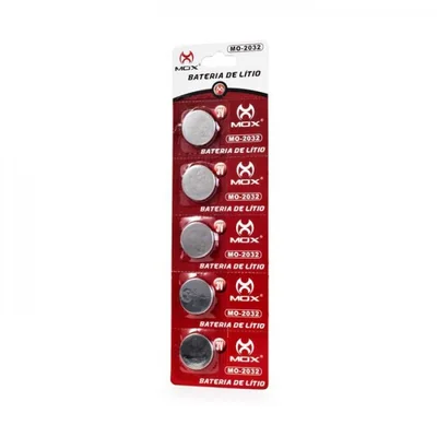 Bateria Lítio 3V 210mAh Cartela c/ 5UN MO-2032 - Mox