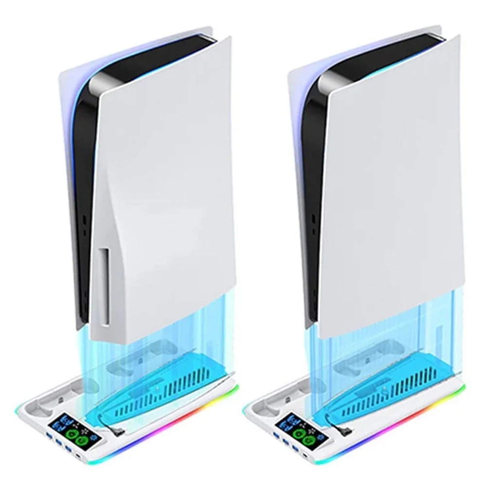 Imagem 3 de 5 do produto Base Cooler Compativel Ps5 Pro Slim Fat RGB Iv-p5364