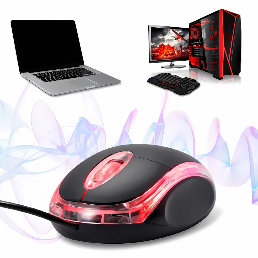Imagem 2 de 4 do produto Mini Mouse Lehmox Ley-28, Óptico, 1200 DPI, USB, Ergonômico – Navegação Precisa