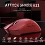 Mouse Gamer Sem Fio Attack Shark X11, 22000 Dpi, 59g, Tri-mode Com Dock Magnético, RGB, Vermelho