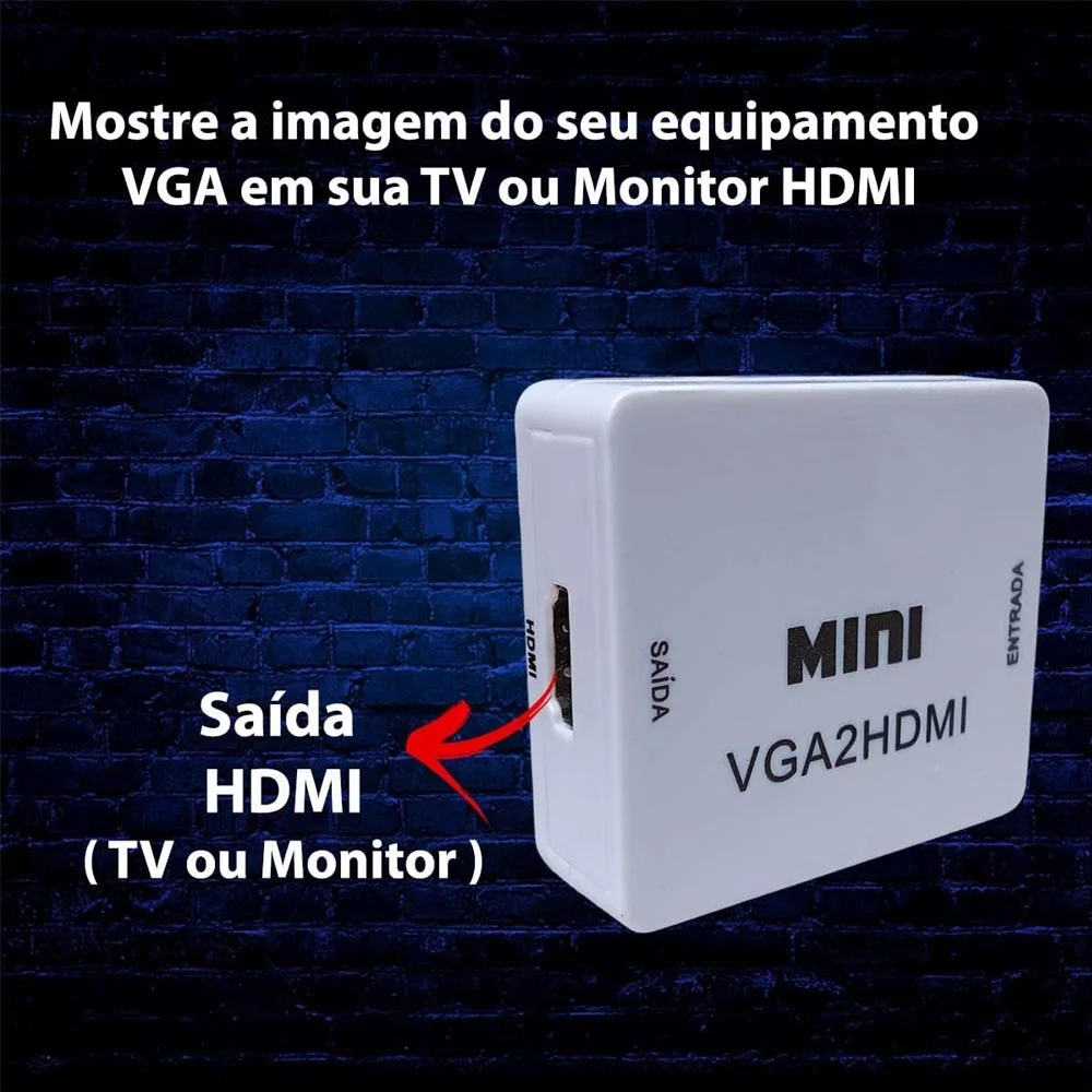 Imagem 5 de 5 do produto Adaptador E Conversor Vga Para HDMI Full Hd 1080p