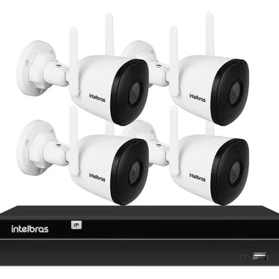 Kit 4 Câmeras Wifi Im5 1080p + Nvr 4 Canais Intelbras