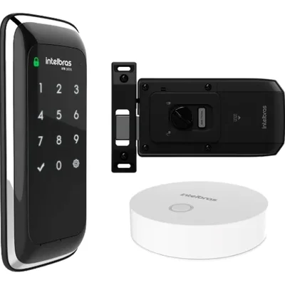 Kit Fechadura Digital Intelbras Ifr1001 Com Ica1001
