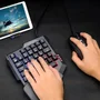 Teclado Gamer RGB Uma Mão Semi Mecânico Fio Usb