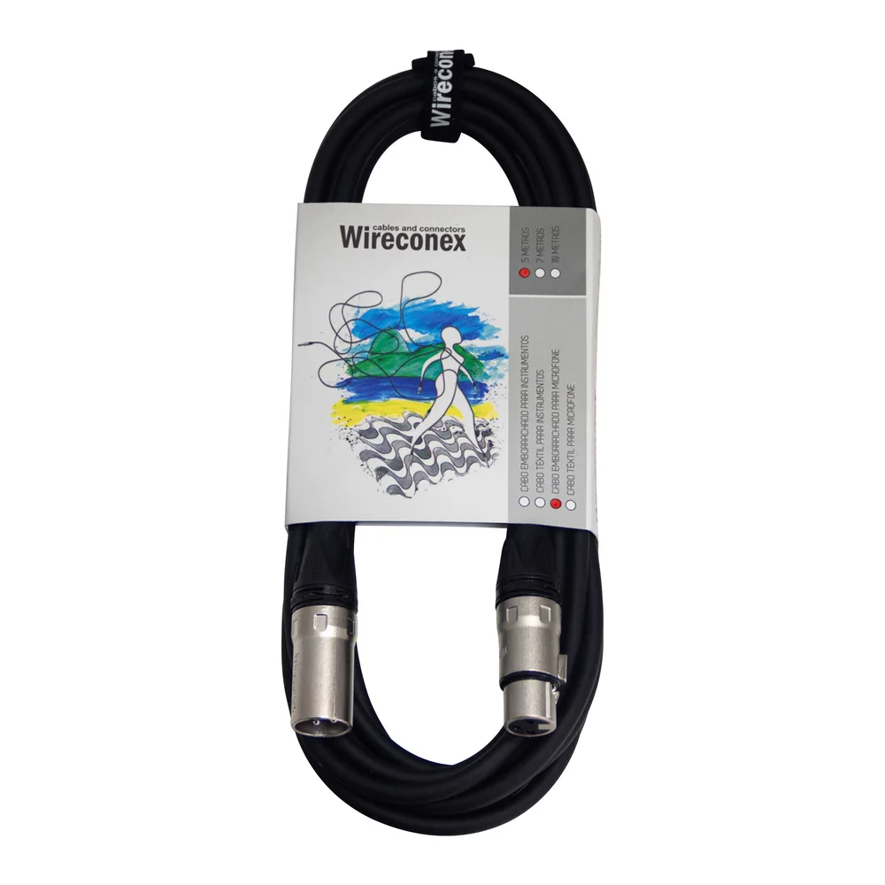 Imagem 2 de 3 do produto Cabo Para Microfone Emborrachado Xlr Xlr 10 Metros Mpbe-10 Wireconex