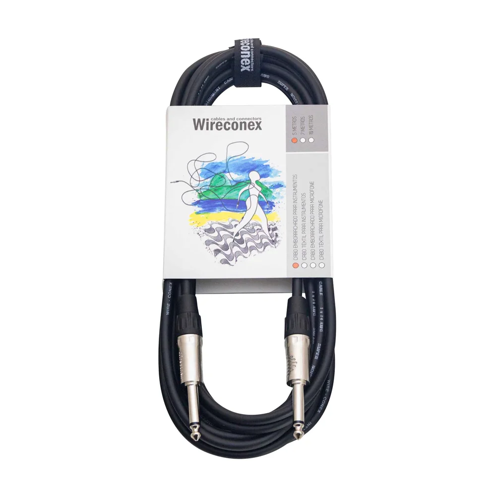 Imagem 3 de 3 do produto Cabo Para Instrumentos Emborrachado P10 P10 7 Metros Guiems-07 Wireconex