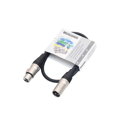 Cabo Para Microfone Emborrachado Xlr Xlr 1m Mpbe-1 Wireconex
