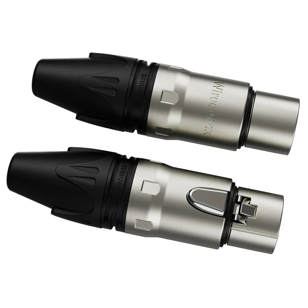 Imagem 2 de 5 do produto Conector Xlr Femea Wc 1003 Fl Bk Ni 3p Cabo Wireconex 05 Unidades