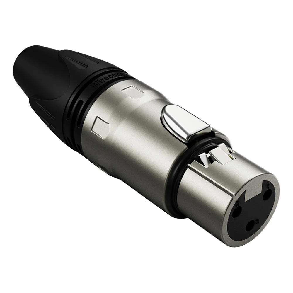 Imagem 3 de 5 do produto Conector Xlr Femea Wc 1003 Fl Bk Ni 3p Cabo Wireconex 05 Unidades