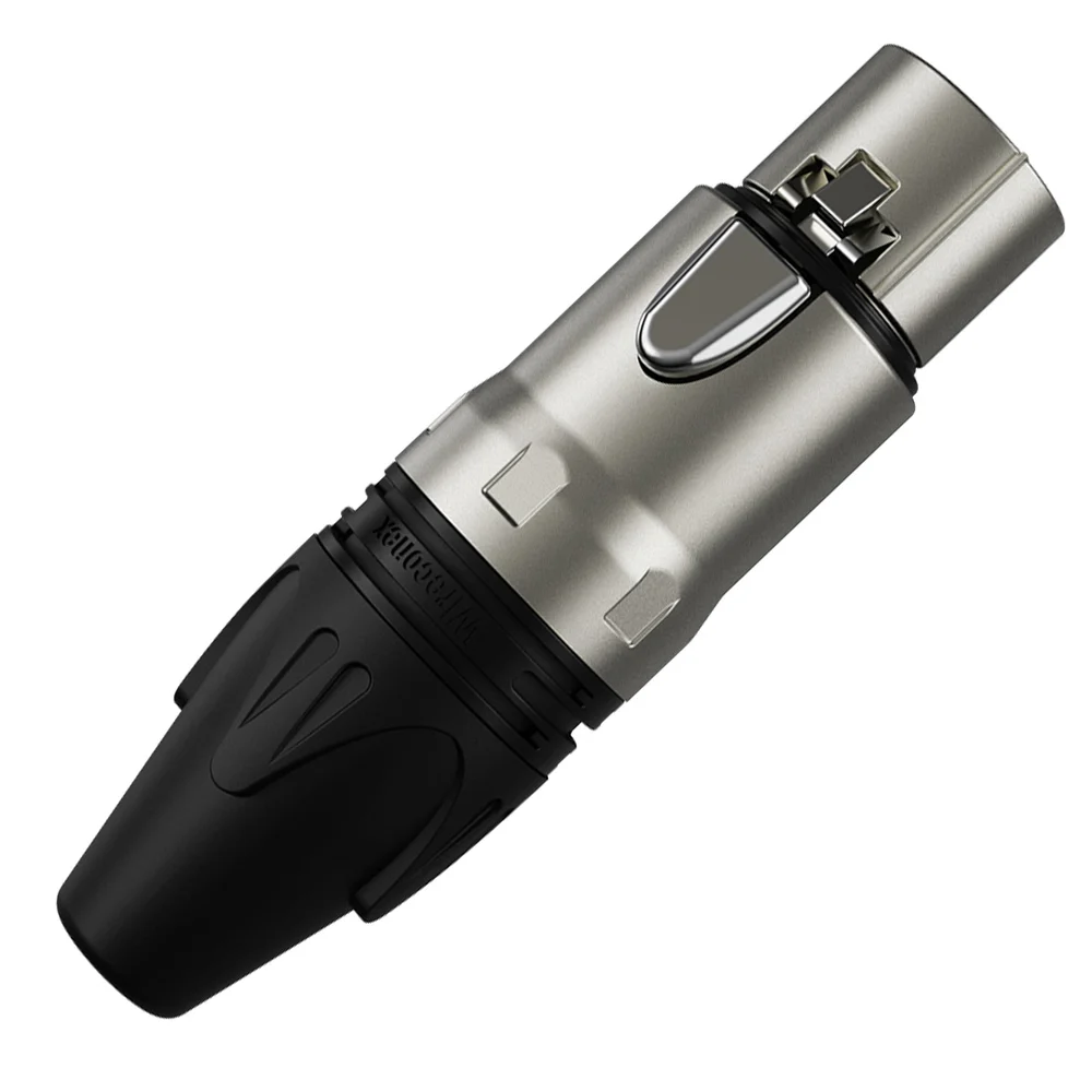 Imagem 5 de 5 do produto Conector Xlr Femea Wc 1003 Fl Bk Ni 3p Cabo Wireconex 05 Unidades