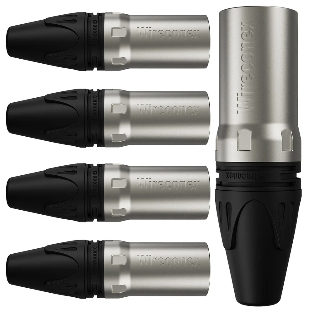 Imagem 3 de 5 do produto Conector Xlr Macho Wc 1013 Ml Bk Ni 3p Cabo Wireconex 05 Unidades