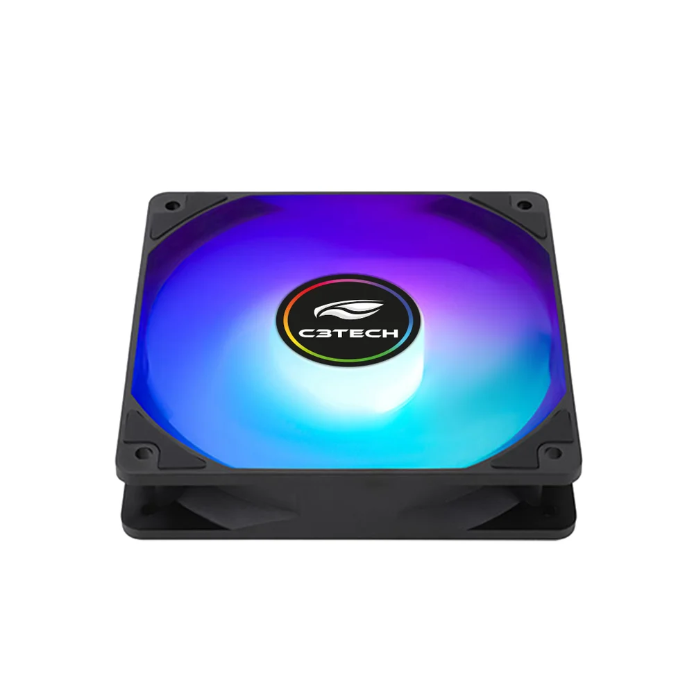 Imagem 4 de 4 do produto Cooler Fan C3tech RGB 12cm 120mm ARGB 6pinos Preto - F9-l260bk