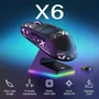 Mouse Gamer Sem Fio Attack Shark X6, 26000 Dpi, Paw3395, Tri-mode Com Dock Magnético, RGB, Preto