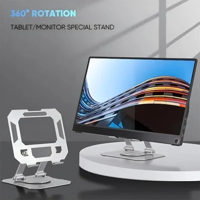 Suporte Para Tablet Em Aço Ajustável Antiderrapante Rotativa 360º — foto 4