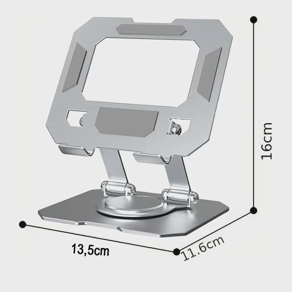 Imagem 5 de 5 do produto Suporte Para Tablet Em Aço Ajustável Antiderrapante Rotativa 360º