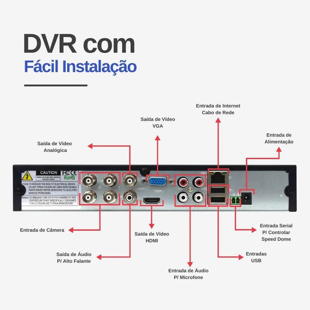 Imagem 3 de 5 do produto Kit 2 Câmeras Intelbras Vhc 1120 B Hd 720p Visão Noturna 20m + Dvr Tudo Forte 4 Canais Com App Xmeye