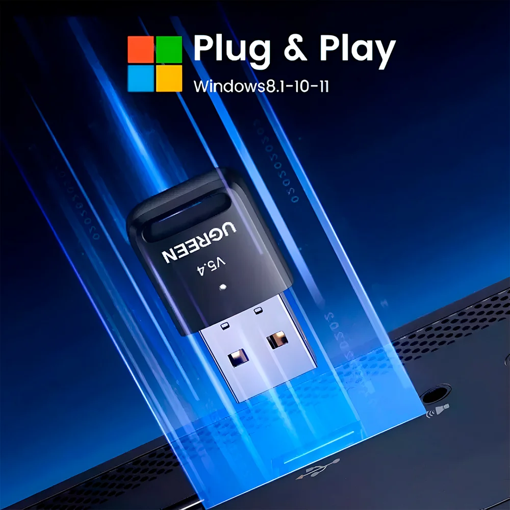 Imagem 3 de 5 do produto Adaptador Usb Ugreen Usb-a Para Bluetooth 5.4 Preto