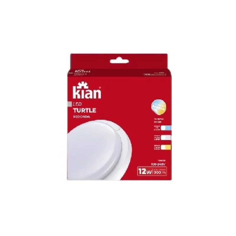Imagem 3 de 5 do produto Luminária LED Tartaruga 12w Redonda Bivolt