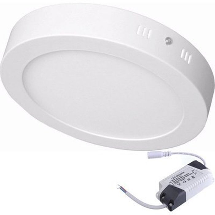 Painel LED Sobrepor 24w Redonda Branca Fria Bivolt.