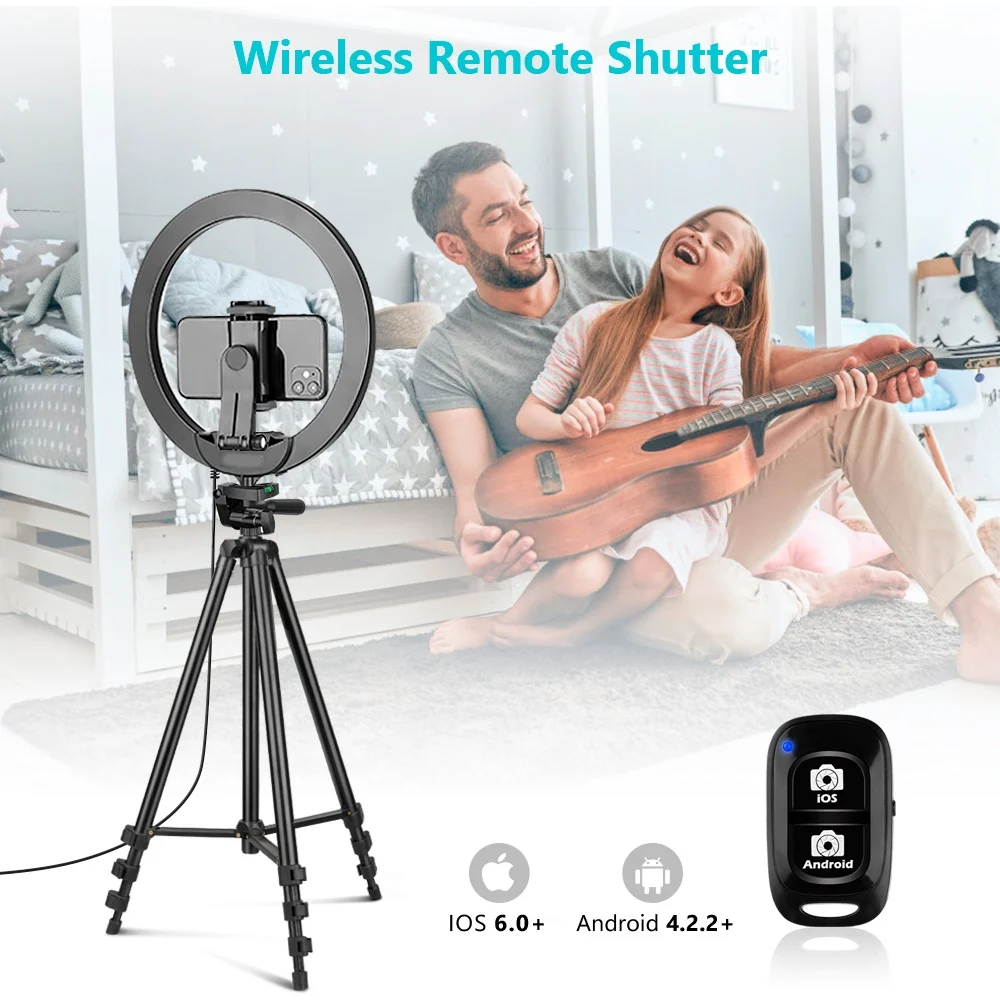Imagem 2 de 5 do produto Sensyne 10" RGB Ring Light & 50" Selfie Stick Tripod (touch Pad) B0bw3brh5f