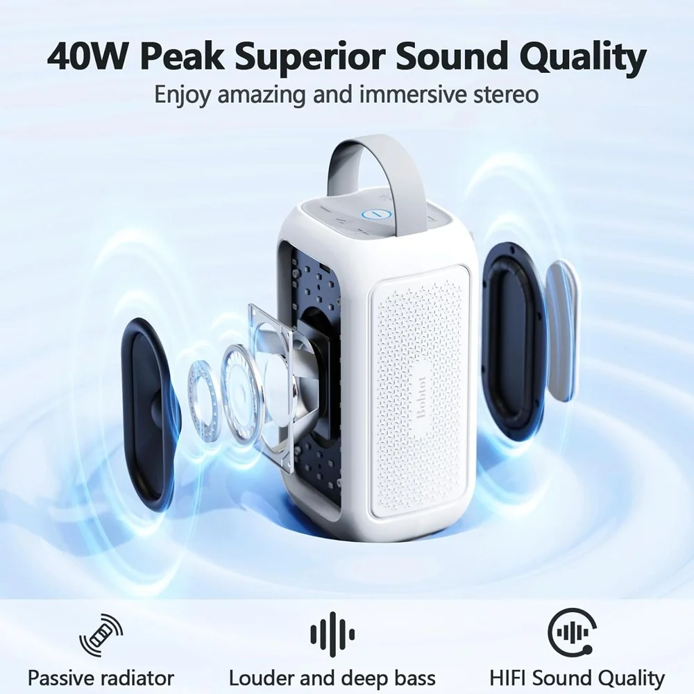 Imagem 4 de 5 do produto Caixa De Som Bluetooth Bobtot Ep20 Branca